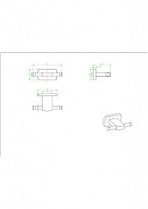 Крючок CeramaLux Azzuro 95601 черный матовый/золото купить в интернет-магазине сантехники Sanbest
