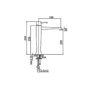 Смеситель для раковины Caprigo Diamante 50-023 Золото купить в интернет-магазине сантехники Sanbest