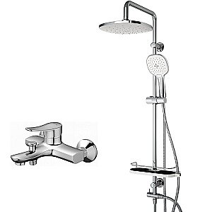 Смеситель для ванны с душевой колонной Dorff Ultra D4085011 хром купить в интернет-магазине сантехники Sanbest