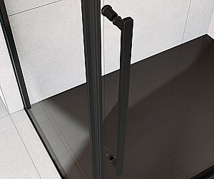 Душевой уголок Vincea Arno VSR-1A9012CLB 90x120 стекло прозрачное/профиль черный купить в интернет-магазине Sanbest