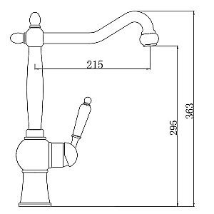 Смеситель для кухни Kaiser Wood 61033 купить в интернет-магазине сантехники Sanbest