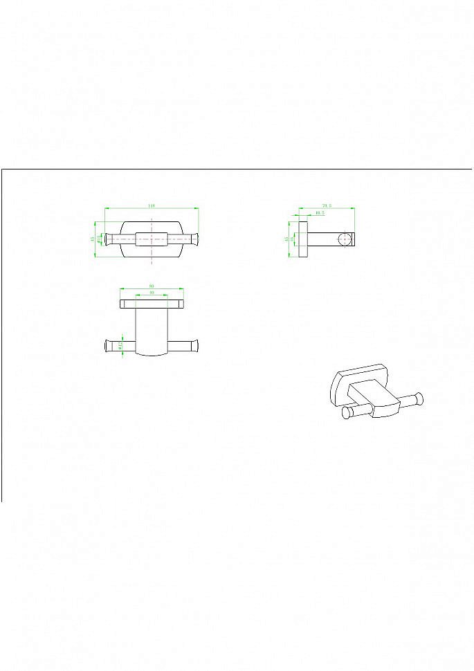 Крючок CeramaLux Azzuro 95601 черный матовый/золото купить в интернет-магазине сантехники Sanbest