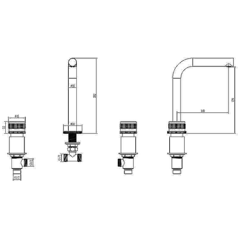 Смеситель для раковины Boheme Prestige 152-CR-PR хром купить в интернет-магазине сантехники Sanbest