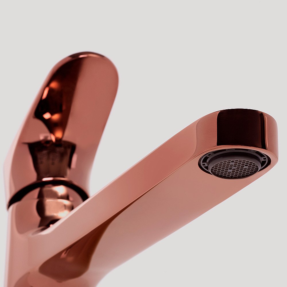 Смеситель для раковины WasserKRAFT Asphe 7700 7703H розовое золото купить в интернет-магазине сантехники Sanbest