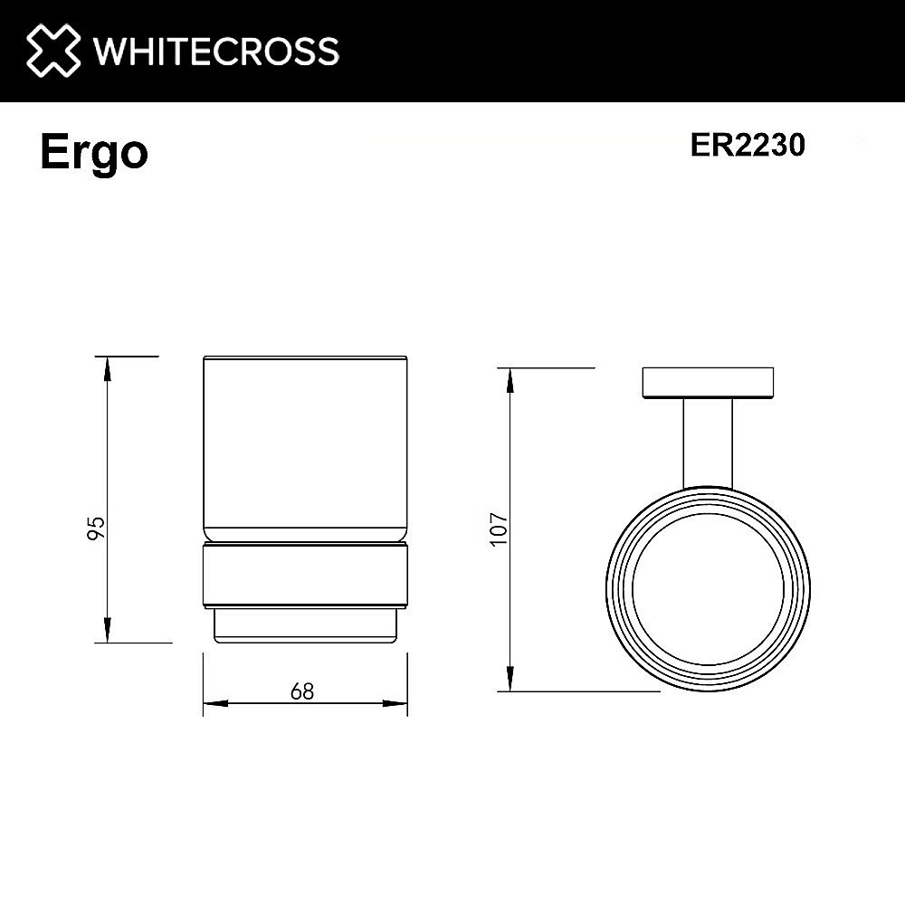 Стакан для зубных щеток WhiteCross Ergo ER2230GM оружейная сталь купить в интернет-магазине сантехники Sanbest