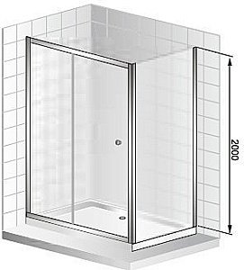 Душевой уголок Cezares Anima 90х120 ANIMA-AH-1-120/90-P-Cr стекло матовое рифленое/профиль хром купить в интернет-магазине Sanbest