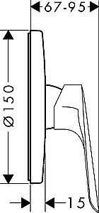 Смеситель для душа Hansgrohe Logis E 71608000 купить в интернет-магазине сантехники Sanbest