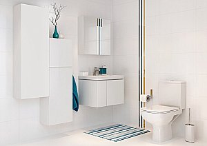 Мебель для ванной CERSANIT COLOUR 60 белый для ванной в интернет-магазине Sanbest