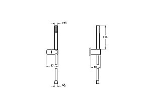 Душевой гарнитур VitrA Origin A45543 хром купить в интернет-магазине сантехники Sanbest
