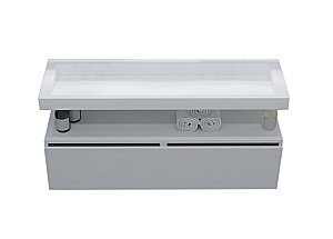 Нижняя тумба Armadi Art VALLESSI UNO-S 120 белый глянец для ванной в интернет-магазине сантехники Sanbest