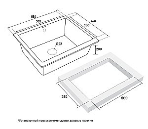 Мойка кухонная Paulmark Gera PM205546-GRM купить в интернет-магазине сантехники Sanbest