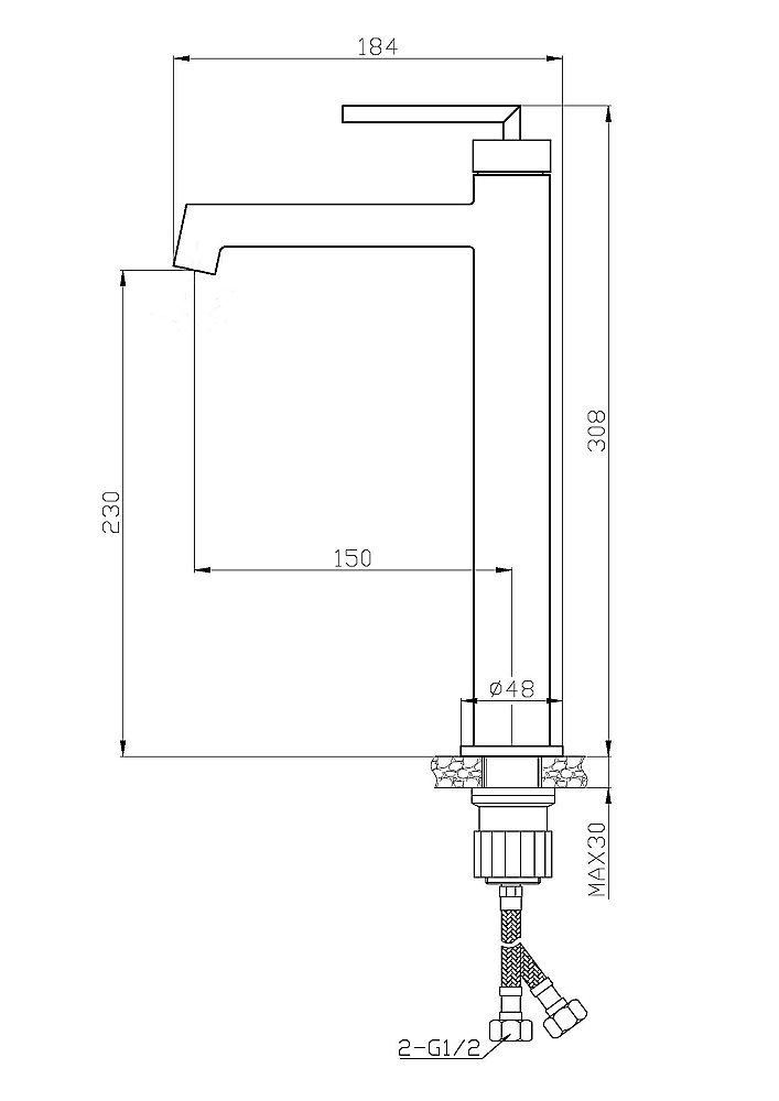 Смеситель для раковины BelBagno ACQUA LMC-CRM хром купить в интернет-магазине сантехники Sanbest