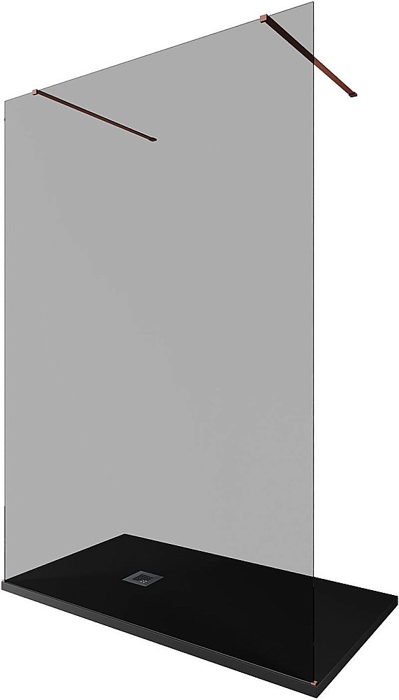 Душевое ограждение Allen Brau Infinity 2 140 3.21054.60.T стекло тонированное/профиль медь брашированная купить в интернет-магазине Sanbest