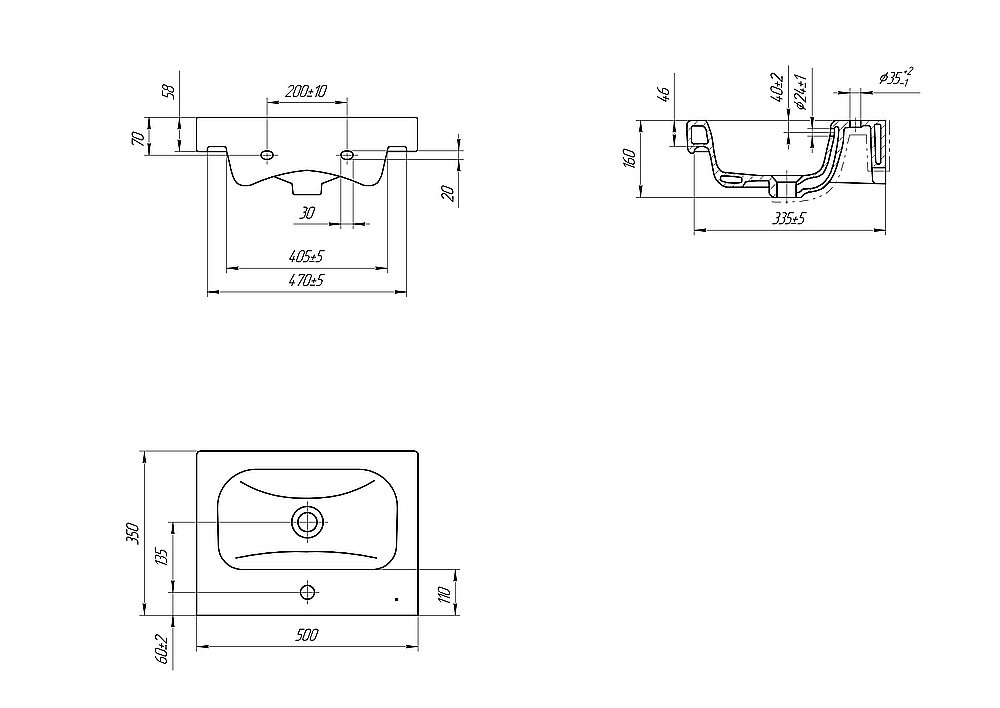 Мебель для ванной Cersanit Moduo Slim 50 белая для ванной в интернет-магазине Sanbest