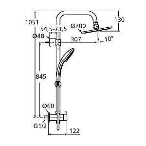 Душевая система Ideal Standard Idealduo A5689AA купить в интернет-магазине сантехники Sanbest