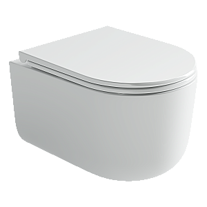 Унитаз подвесной Ceramica Nova Ulma CN4006T белый, с крышкой микролифт, безободковый, слив-торнадо купить в интернет-магазине Sanbest