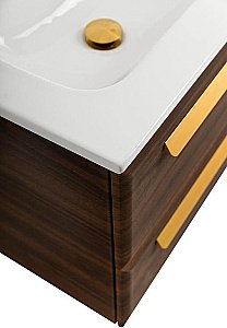 Тумба с раковиной Cezares ECO-CER-N 120 ECO-CER-N-1200-4C-SO-2-NCS-P орех шоколад софт для ванной в интернет-магазине Sanbest