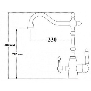 Смеситель для кухни Zorg Sanitary ZR 312 YF-50-BR Бронза купить в интернет-магазине сантехники Sanbest