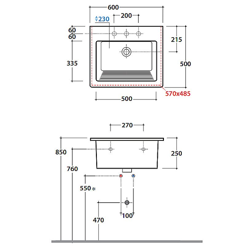 Раковина подвесная Globo Forty3 60 FO063.BI*1 белая купить в интернет-магазине Sanbest