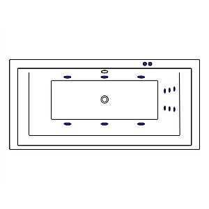 Ванна акриловая EXCELLENT Crown Grand LINE WAEX.CRG19.LINE.BR 190x90 белая с гидромассажем купить в интернет-магазине Sanbest