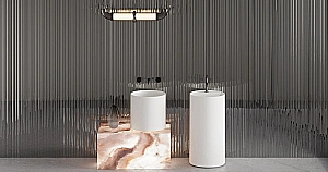 Раковина Salini ARMONIA ROUND TOP 01 S-Sense 130411TG 45 без отверстия под смеситель, белая купить в интернет-магазине Sanbest