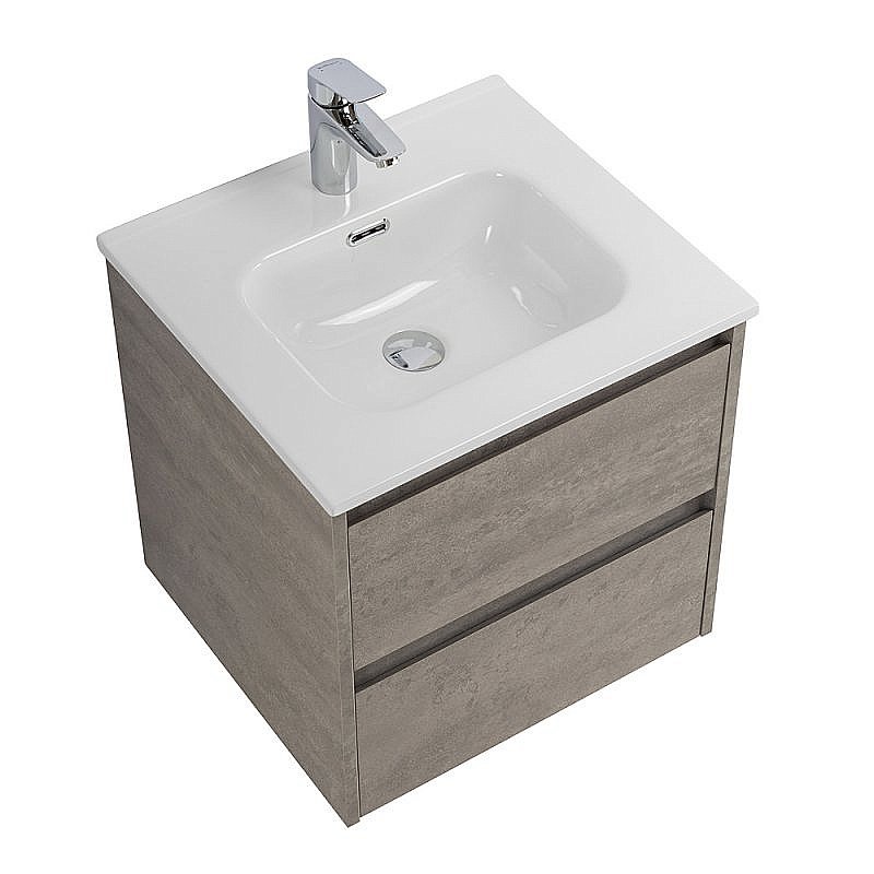 Тумба с раковиной BelBagno KRAFT-500-2C-SO-CG Cemento Grigio для ванной в интернет-магазине Sanbest