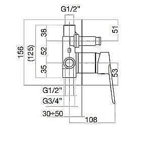 Смеситель для душа Webert SE860101560, черный купить в интернет-магазине сантехники Sanbest