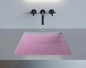 Раковина врезная снизу столешницы Salini MAREA 07 1802207MF 42 из искусственного камня S-Stone, матовая, цвет по RAL полностью купить в интернет-магазине Sanbest