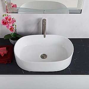 Раковина накладная BelBagno 55 BB1048 белая купить в интернет-магазине Sanbest