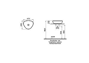 Раковина накладная Vitra Plural 47 7812B483-0016 черная матовая купить в интернет-магазине Sanbest