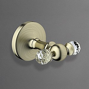 Двойной крючок Art&Max Antic Crystal AM-2686SJ-Br бронза купить в интернет-магазине сантехники Sanbest