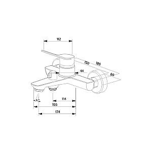 Смеситель для ванны Milardo Enjoy ENJSB00M02 купить в интернет-магазине сантехники Sanbest