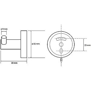 Крючок Bemeta Hematit 159106032 антрацит купить в интернет-магазине сантехники Sanbest