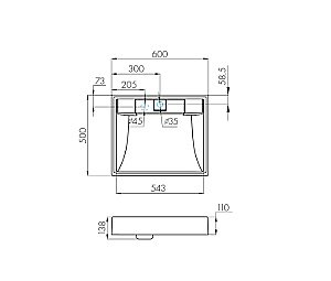 Раковина на стиральную машину Акватон Рейн 60 1A72103KRW210 графит купить в интернет-магазине Sanbest