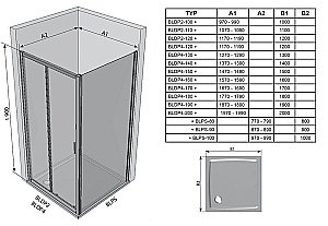 Душевой уголок Ravak Blix BLDP4 130х100 блестящий + транспарент купить в интернет-магазине Sanbest