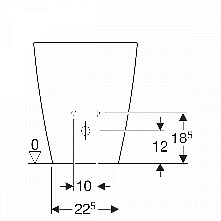 Биде напольное Geberit Smyle Square 500.841.00.1 белое купить в интернет-магазине Sanbest