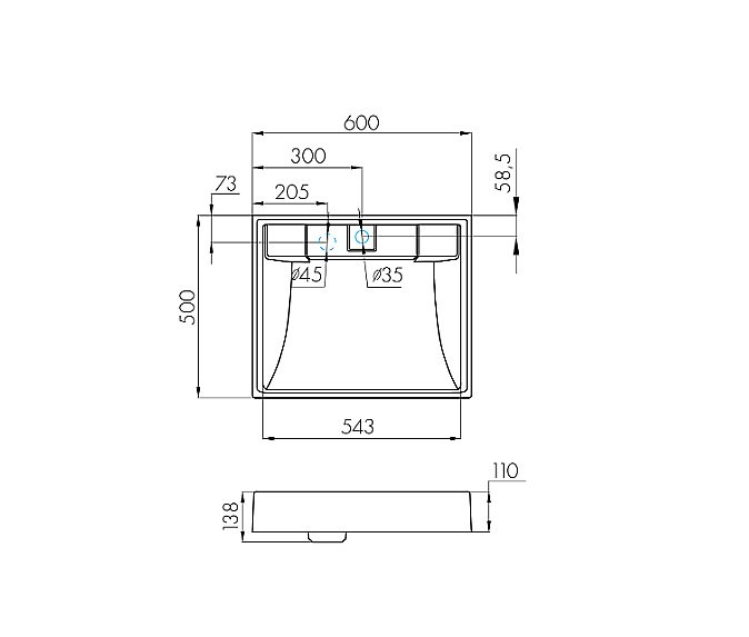 Раковина на стиральную машину Акватон Рейн 60 1A72103KRW210 графит купить в интернет-магазине Sanbest
