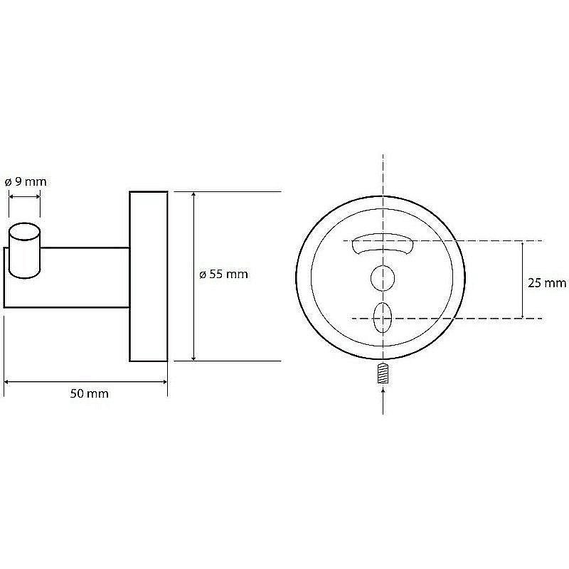 Крючок Bemeta Hematit 159106032 антрацит купить в интернет-магазине сантехники Sanbest