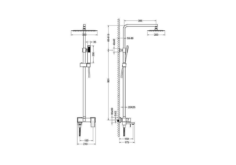 Душевая система Aquatek ЛИБРА AQ2640CR хром купить в интернет-магазине сантехники Sanbest
