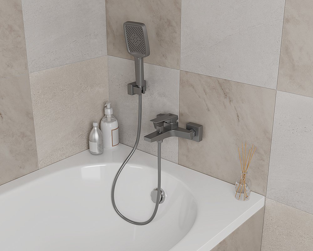 Смеситель для ванны Rush Thira TR3635-44Grey графит купить в интернет-магазине сантехники Sanbest