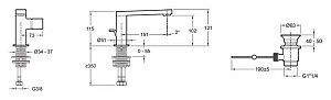 Cмеситель для раковины Jacob Delafon COMPOSED E73050-CP хром купить в интернет-магазине сантехники Sanbest