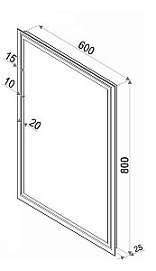 Зеркало Континент Fancy ЗЛП1073 60x80 в ванную от интернет-магазине сантехники Sanbest