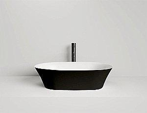 Раковина накладная Salini MONA 110811GRH 60 из искусственного камня S-Sense, белая глянцевая, цвет по RAL снаружи купить в интернет-магазине Sanbest