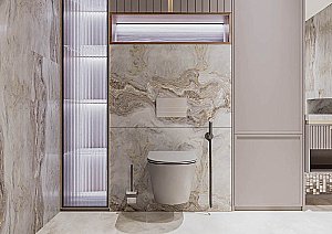 Унитаз подвесной Veconi Moro VMO-48TGr серый, безободковый, с крышкой микролифт, слив торнадо купить в интернет-магазине Sanbest