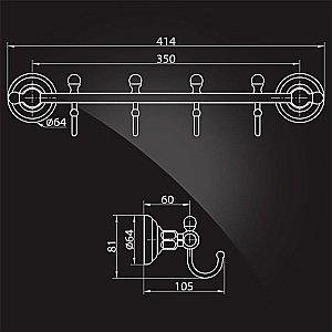 Крючок Elghansa PRAKTIC Chrome Accessories PRK-640 купить в интернет-магазине сантехники Sanbest
