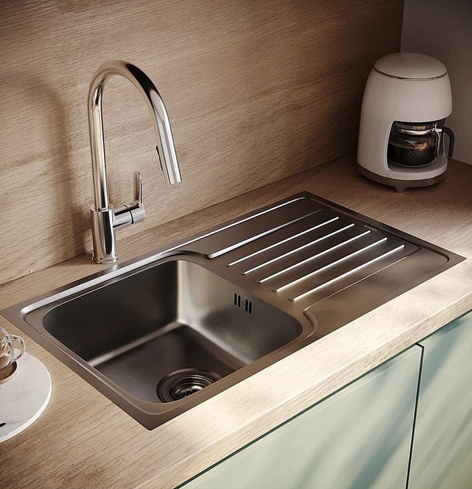 Кухонная мойка Iddis Sound SND78SDi77 78 сатин купить в интернет-магазине сантехники Sanbest