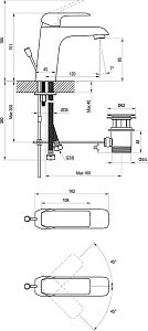 Смеситель для раковины Ravak FLAT X070117 купить в интернет-магазине сантехники Sanbest