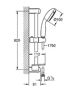 Душевая гарнитура Grohe New Tempesta Classic 27927001 купить в интернет-магазине сантехники Sanbest