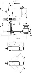 Смеситель для раковины Ravak FLAT X070117 купить в интернет-магазине сантехники Sanbest