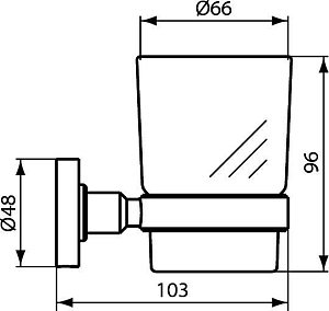 Стакан с держателем Ideal Standard IOM A9120XG купить в интернет-магазине сантехники Sanbest